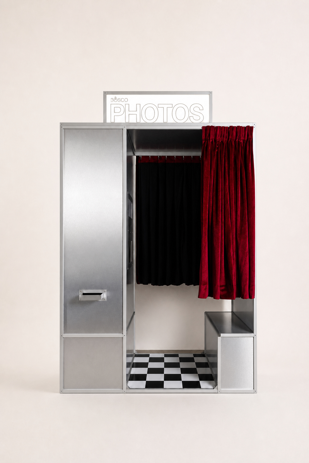 The Bosco vintage enclosure, curtain open